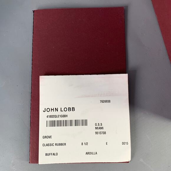 JOHN LOBB Size 8.5 Grove Brown Pebble Grain Leather Lace-Up Chukka Boots - Picture 11 of 11